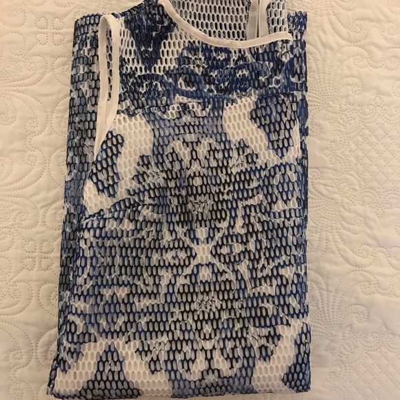 Tribal Femme • Mesh Shift Dress Mini Boat Neck • Sz L - Picture 8 of 10